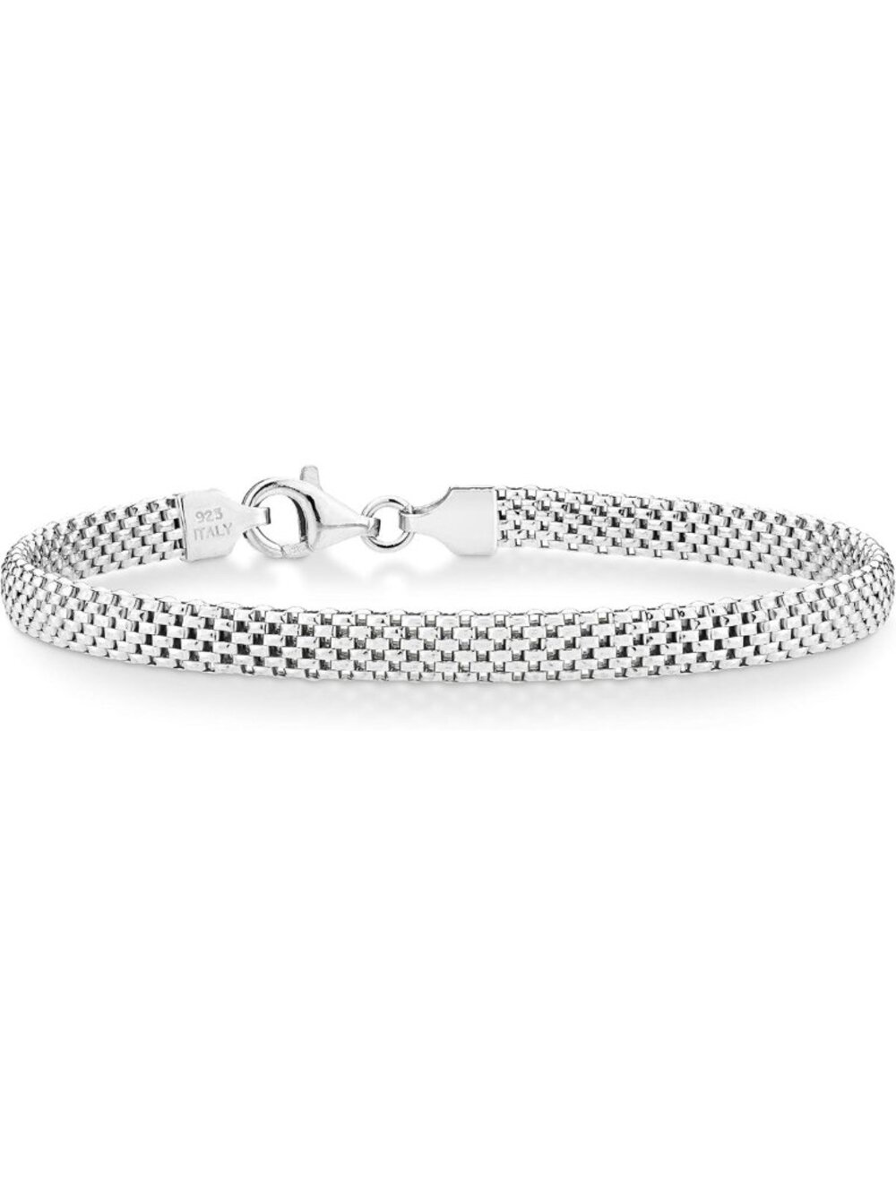 Elegant 5mm Italian Sterling Silver Mesh Bracelet for Women - Timeless Jewelry